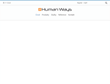 Tablet Screenshot of humanways.com